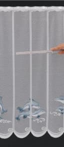 Gardinen Kranzusch Scheibengardine Delfin Transparent Stablöcher Bild 5