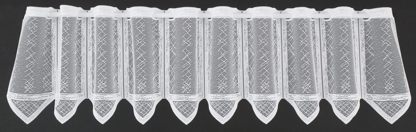 Gardinen Kranzusch Scheibengardine Jaquard Karooptik Transparent Weiß - Bild 2