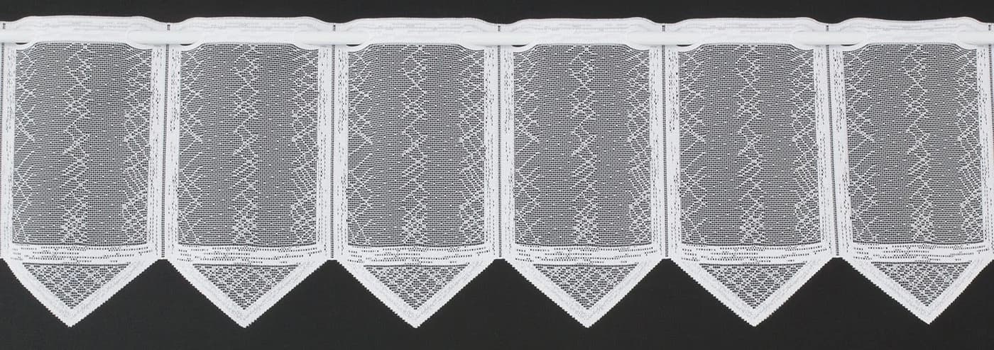 Gardinen Kranzusch Scheibengardine Jaquard Karooptik Transparent Weiß - Bild 5
