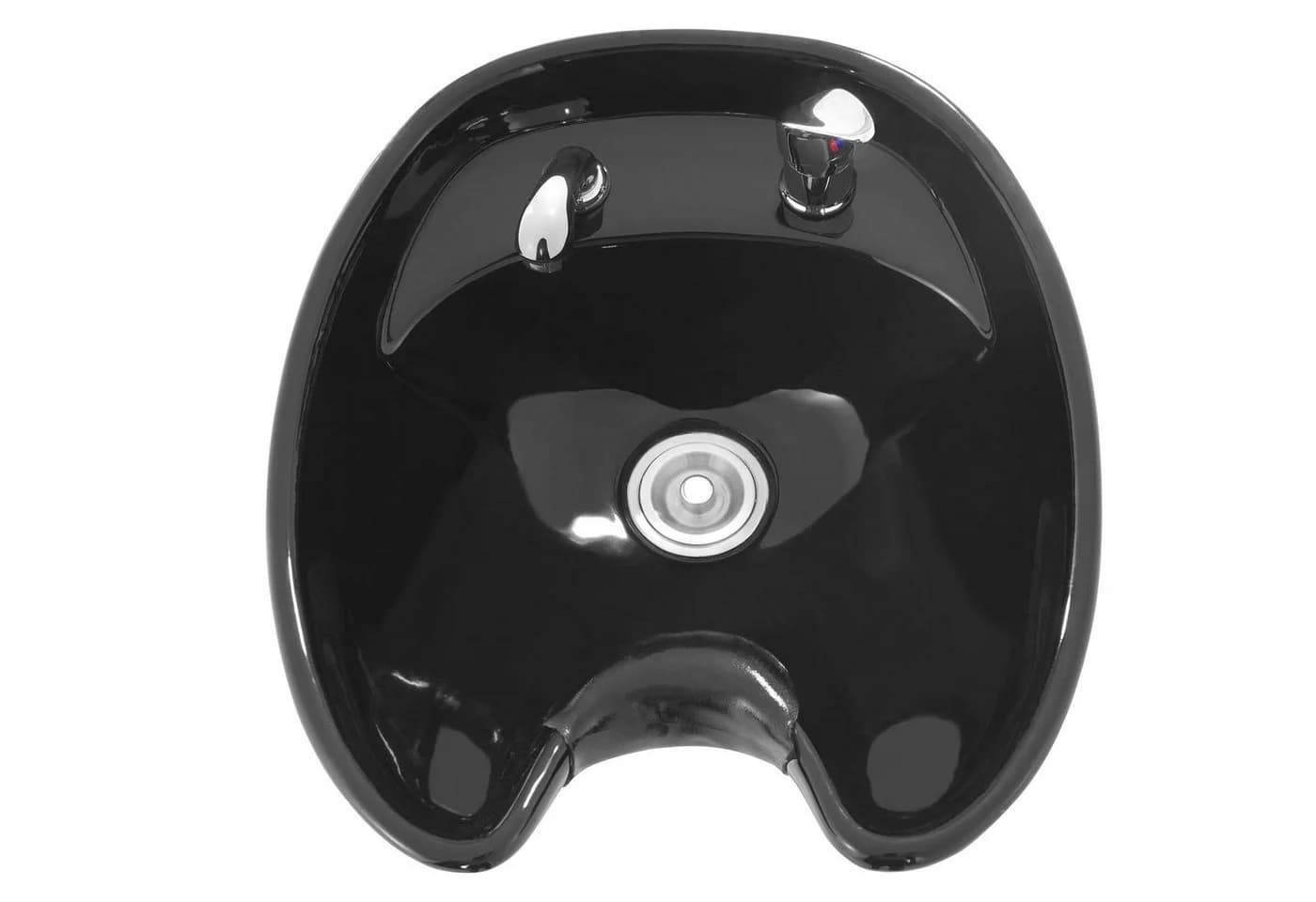 Physa Friseurwaschbecken Trapani Schwarz Keramik