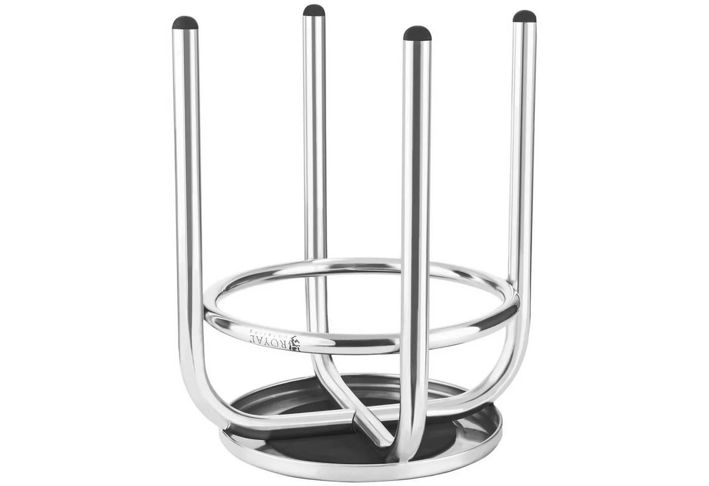 Royal Catering Edelstahlhocker Silbern Stapelbar Gastro