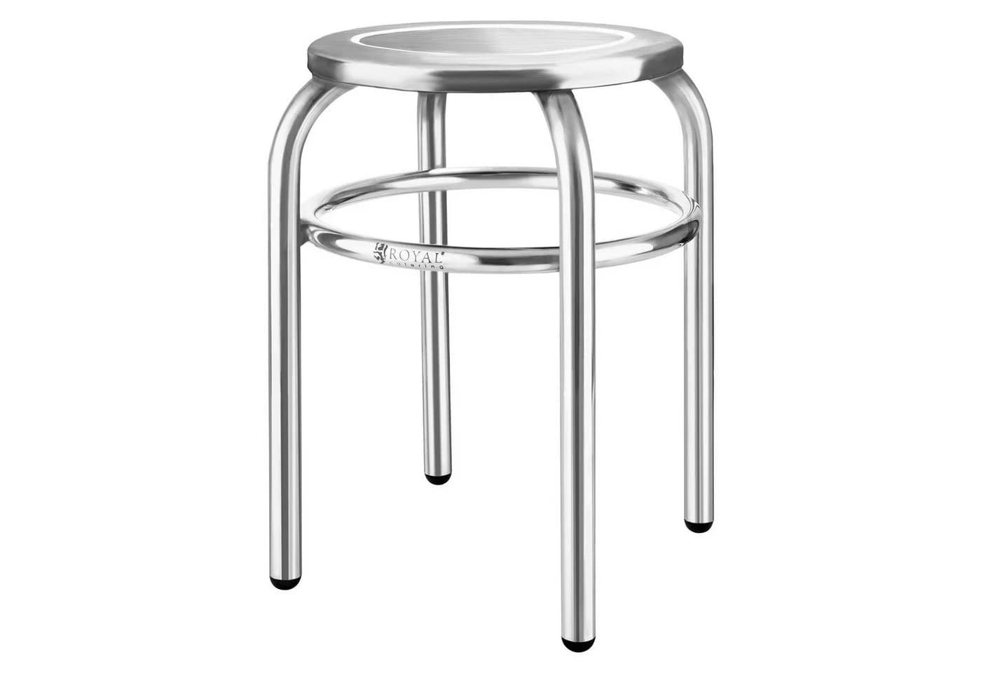 Royal Catering Edelstahlhocker Silbern Stapelbar Gastro - Bild 2