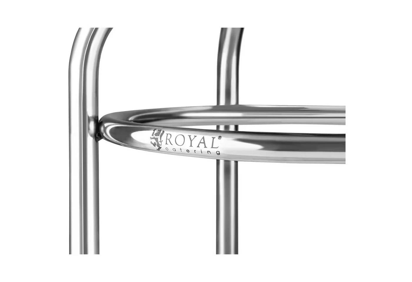 Royal Catering Edelstahlhocker Silbern Stapelbar Gastro - Bild 4