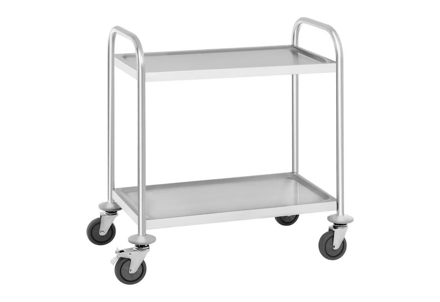 Royal Catering Servierwagen 2 Borde Edelstahl Gastro - Bild 2