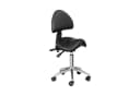 Physa Sattelstuhl BERLIN BLACK Verstellbar Mit Lehne Schwarz Bild 2