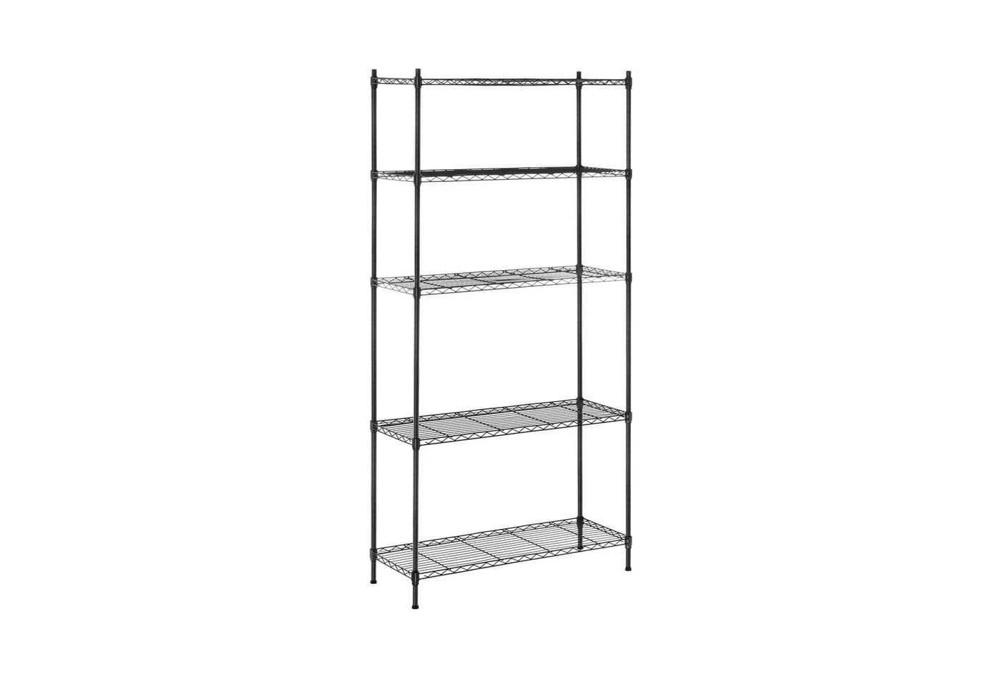 Royal Catering Metallregal Schwarz 5 Ablagen - Bild 2