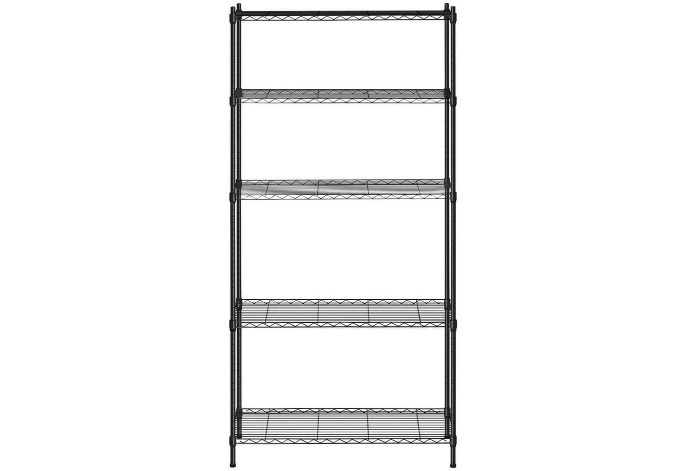 Royal Catering Metallregal Schwarz 5 Ablagen - Bild 3