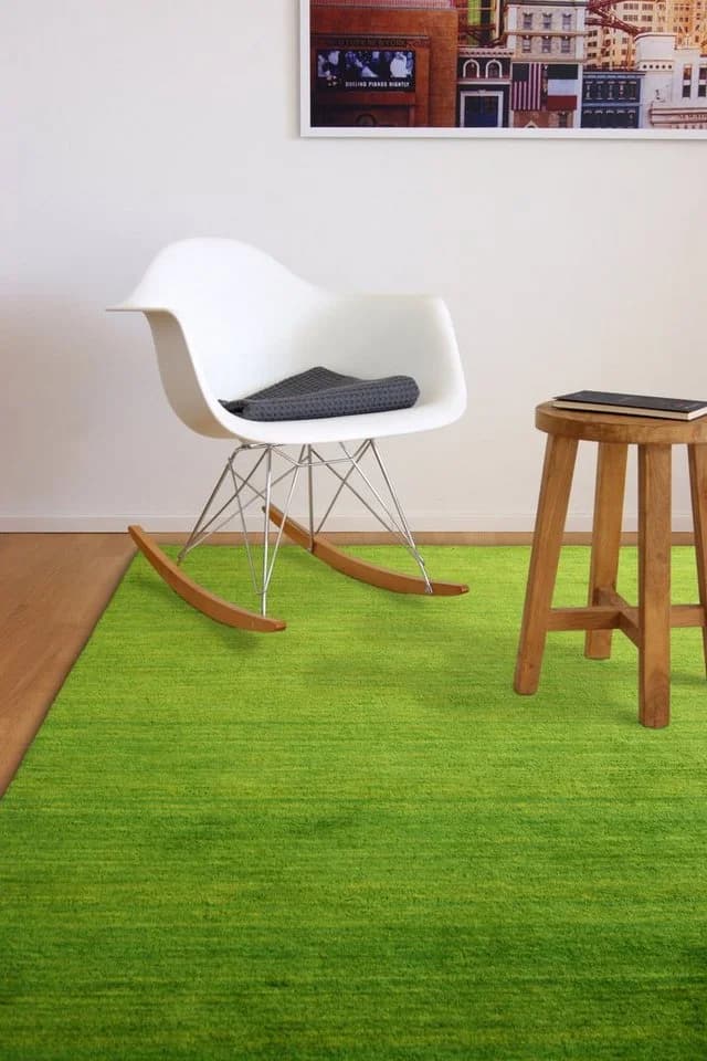floor factory Wollteppich Gabbeh Karma 100% Schurwolle Grün - Bild 2