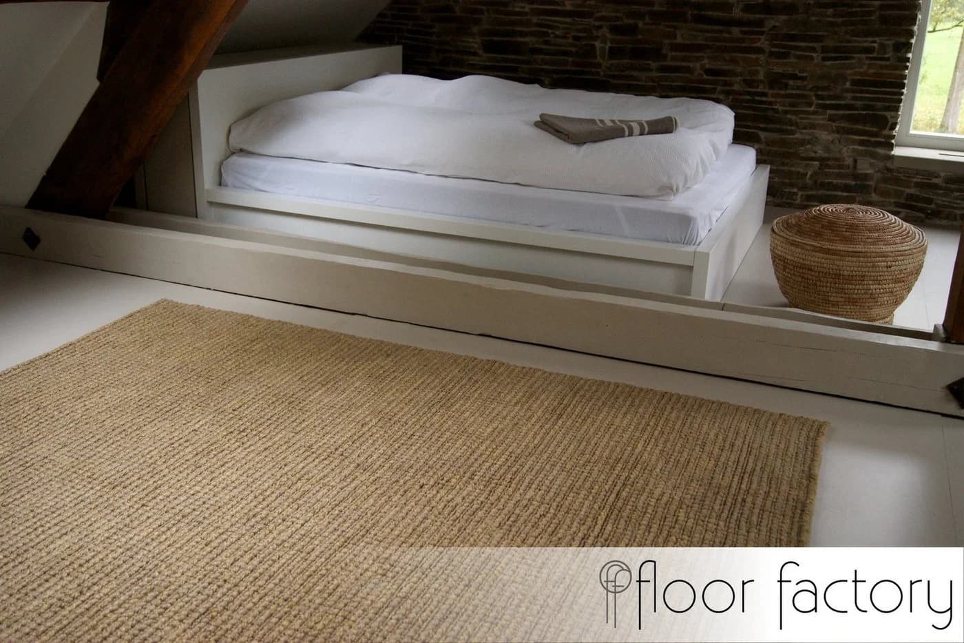 floor factory Jute-Teppich Handgewebt Natur Meliert - Bild 4