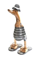 Kaufhaus le petit Deko Figur Ente Holz Bambuswurzel Bild 2