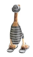 Kaufhaus le petit Deko Figur Ente Holz Bambuswurzel Bild 3
