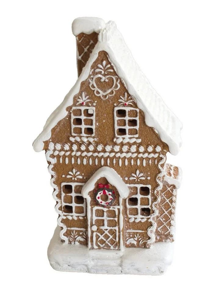 Kaufhaus le petit Lebkuchenhaus Lichthaus aus Kunststein mit Timer - Bild 2