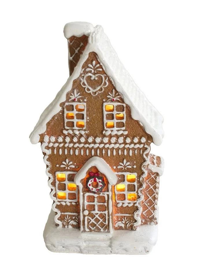 Kaufhaus le petit Lebkuchenhaus Lichthaus aus Kunststein mit Timer - Bild 4