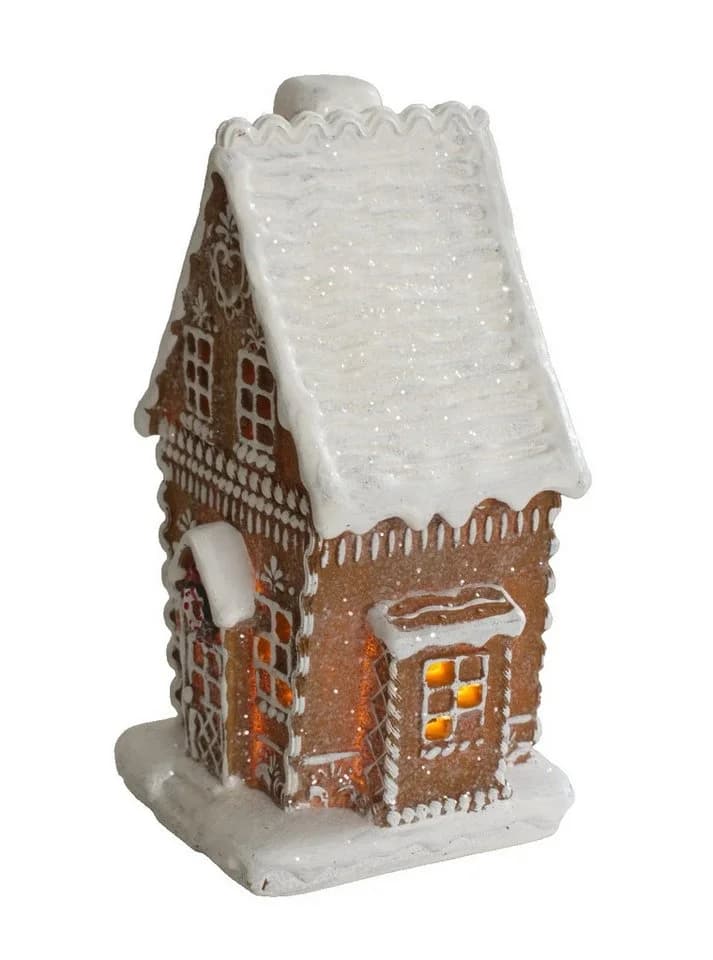 Kaufhaus le petit Lebkuchenhaus Lichthaus aus Kunststein mit Timer - Bild 5