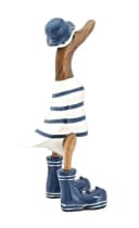 Kaufhaus le petit Tierfigur Deko Ente Holz Laufente Stiefel Badeanzug Vogel Figur Skulptur Objekt Bild 3