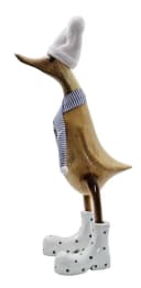 Kaufhaus le petit Tierfigur Deko Ente Holz Laufente Stiefel Gans Vogel Tier Figur Skulptur Bild 3