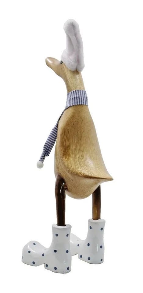 Kaufhaus le petit Tierfigur Deko Ente Holz Laufente Stiefel Gans Vogel Tier Figur Skulptur - Bild 4