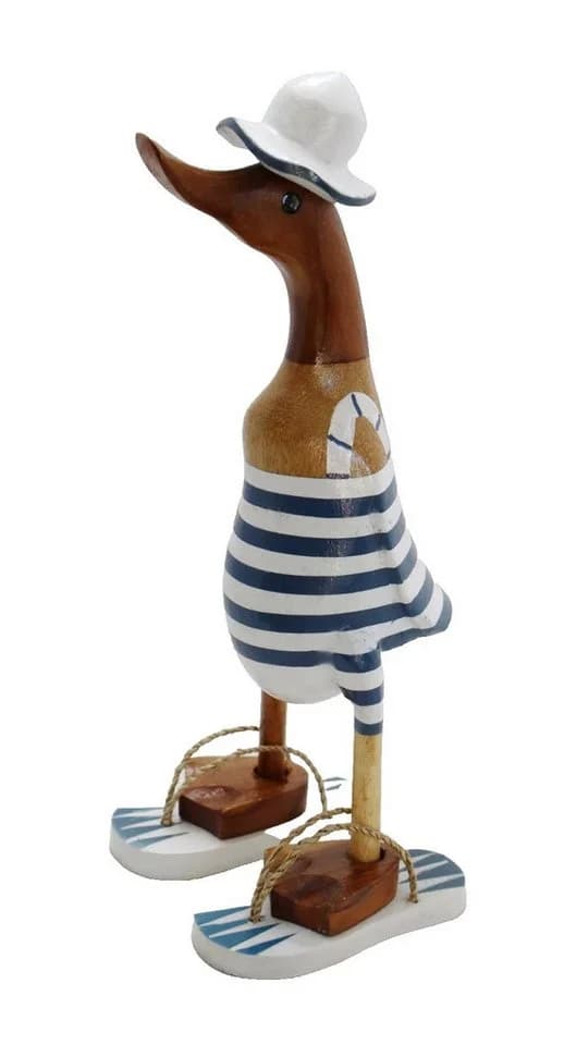 dekotrend.gallery Deko Figur Ente Holz Laufente Badeanzug