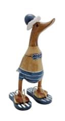 Kaufhaus le petit Deko-Ente aus Bambusholz mit Bikini und Hut Bild 2