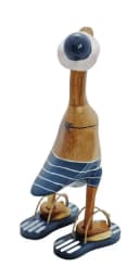 Kaufhaus le petit Deko-Ente aus Bambusholz mit Bikini und Hut Bild 4