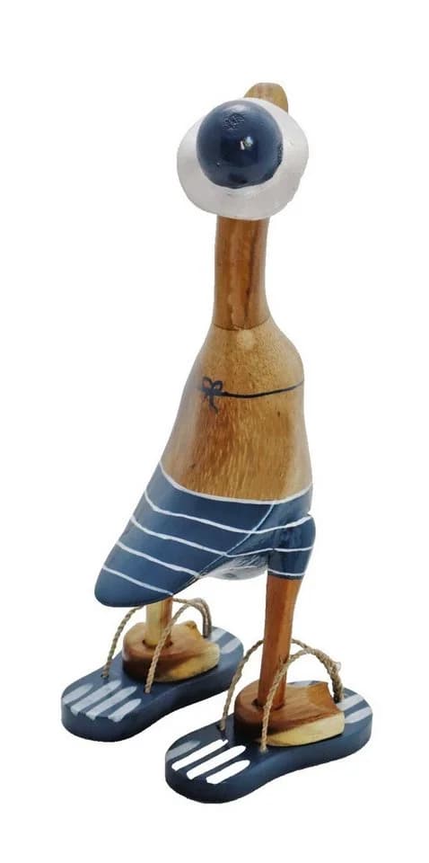 Kaufhaus le petit Deko-Ente aus Bambusholz mit Bikini und Hut - Bild 4