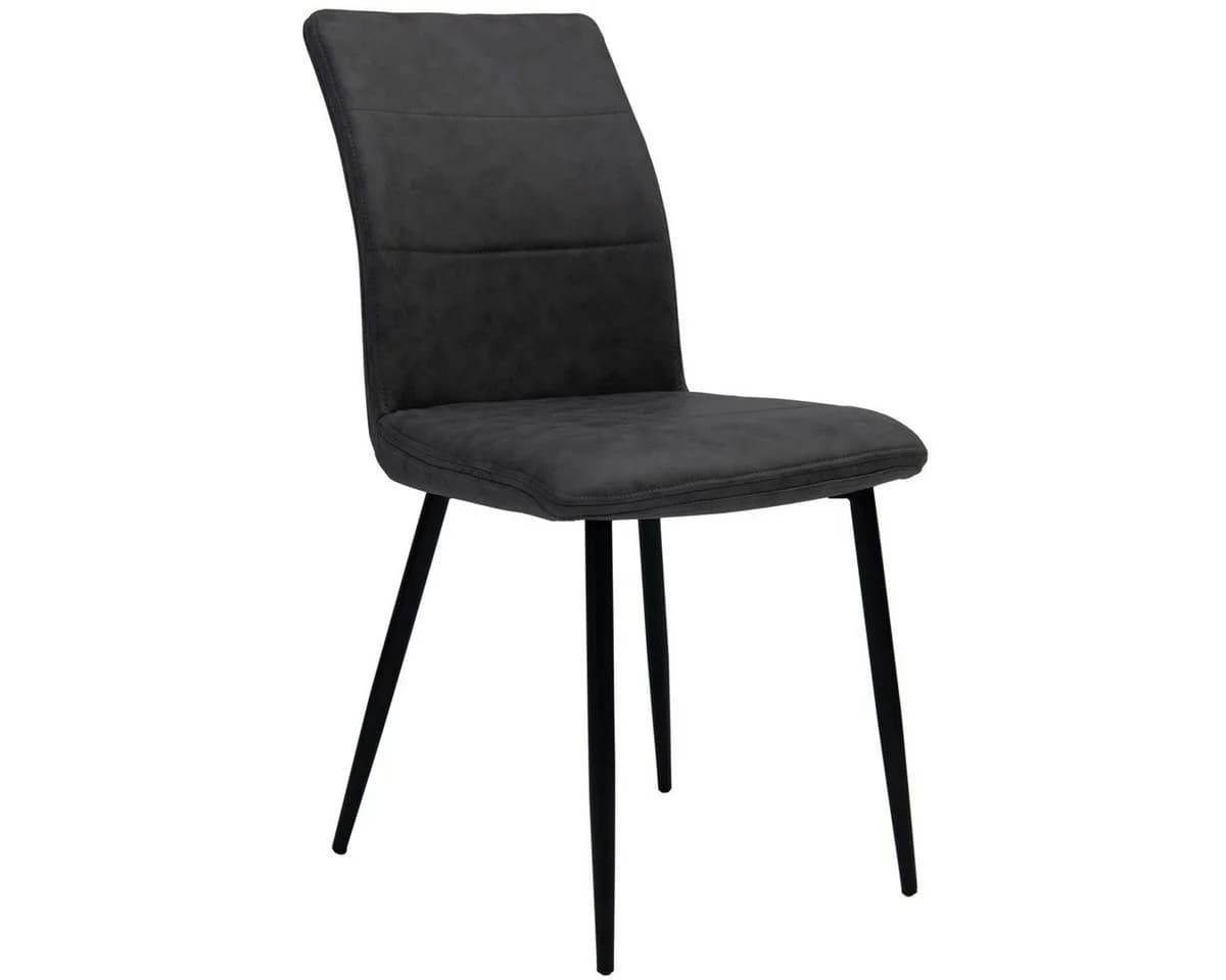 TRISENS Polsterstuhl Teona Lederoptik Modern Anthrazit
