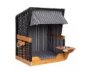 WebaVita Hundestrandkorb Lassie Mini Schwarz-Weiß Bild 2