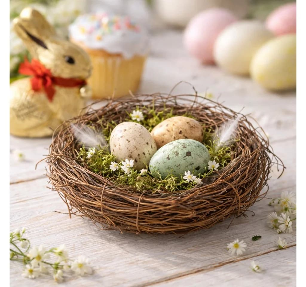 Natürliches Osternest aus Weinreben - Bild 3
