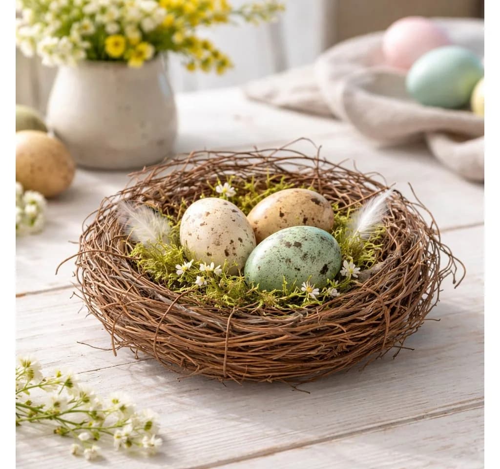 Natürliches Osternest aus Weinreben - Bild 5