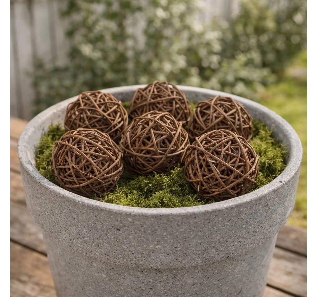 NaDeco Weidenball Rankenkugel Set 6 Stück Natur ca. 8 cm - Bild 5