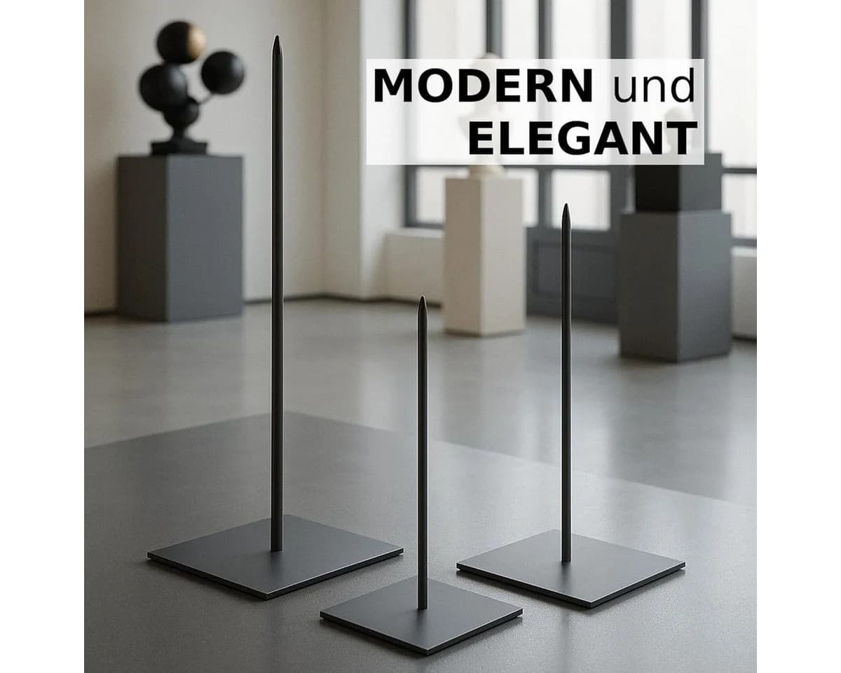 NaDeco Metallständer Skulpturenständer Schwarz - Bild 3