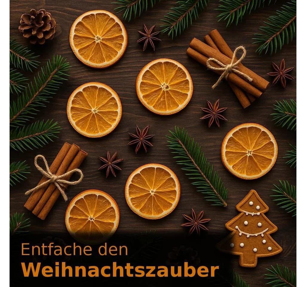 NaDeco Getrocknete Orangenscheiben 80 Stück Natürliche Weihnachtsdeko