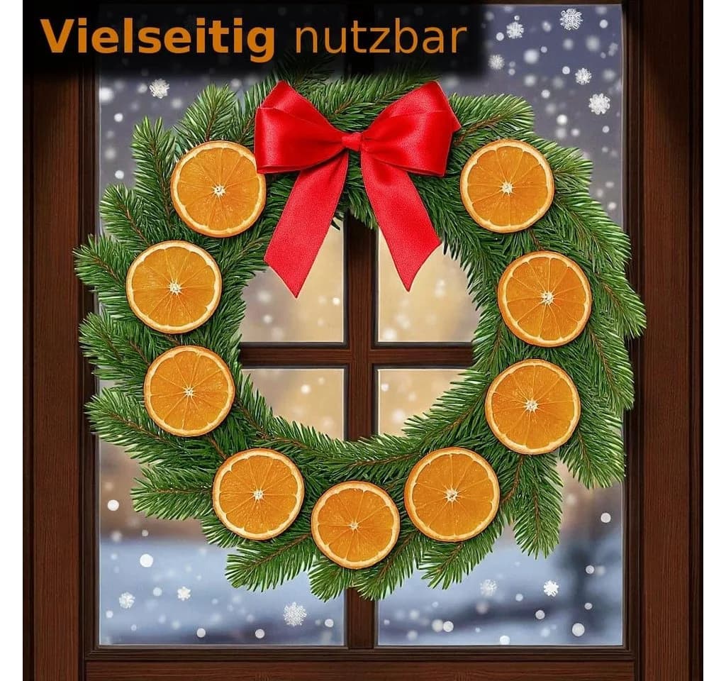 NaDeco Getrocknete Orangenscheiben 80 Stück Natürliche Weihnachtsdeko - Bild 3
