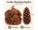 NaDeco Maritima Zapfen 14-18 cm, 20 Stück, Natur Braun Bild 1