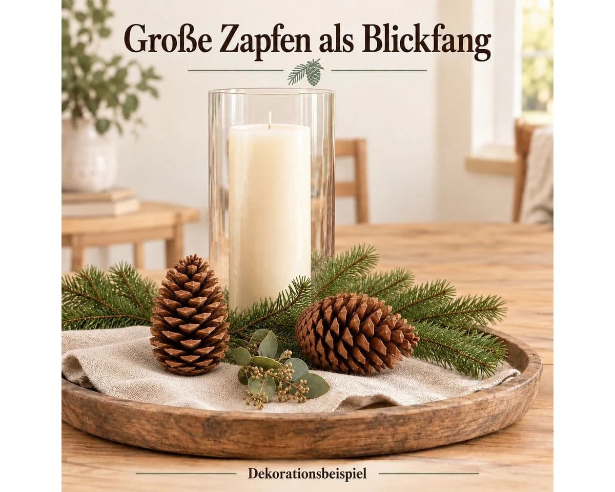 NaDeco Maritima Zapfen 14-18 cm, 20 Stück, Natur Braun - Bild 3