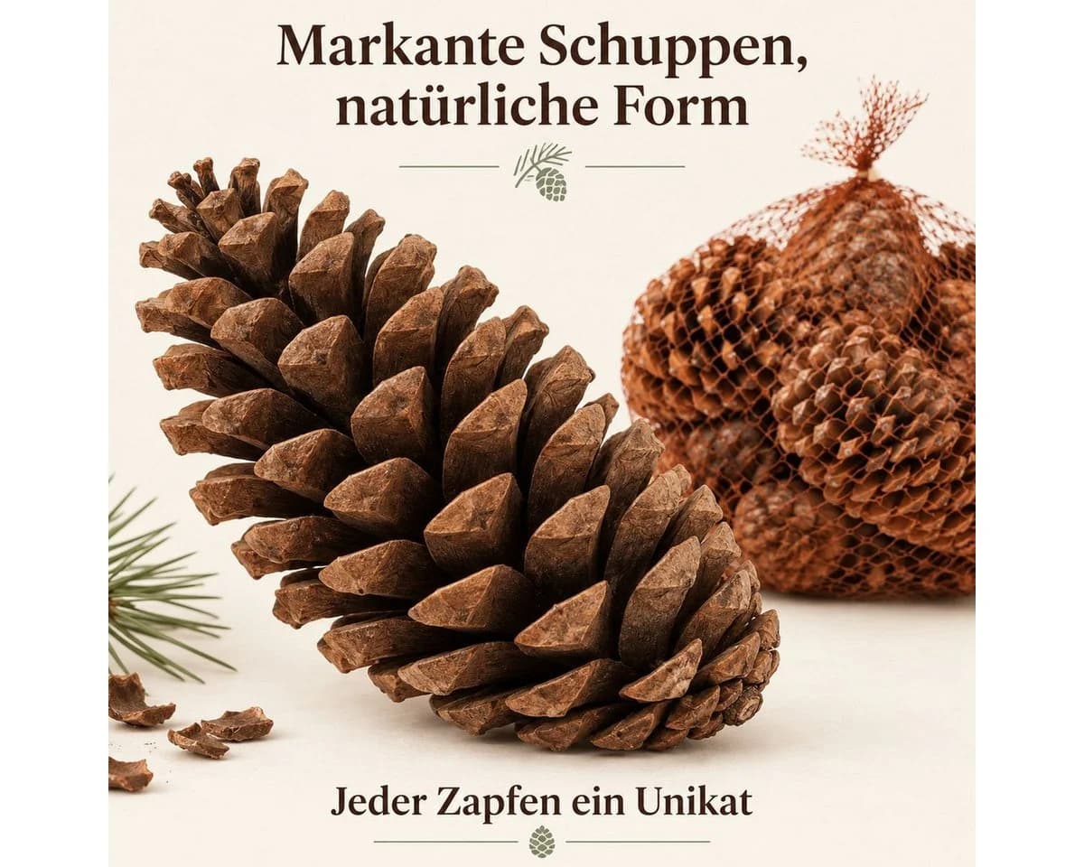 NaDeco Maritima Zapfen 14-18 cm, 20 Stück, Natur Braun - Bild 5