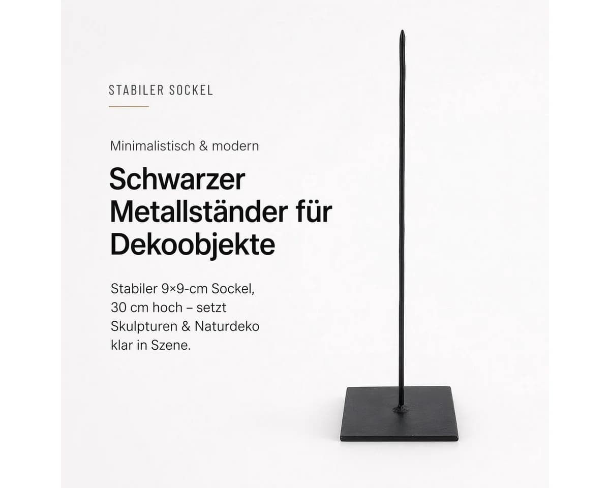 NaDeco Metallständer Schwarz Skulpturenständer Modern - Bild 3