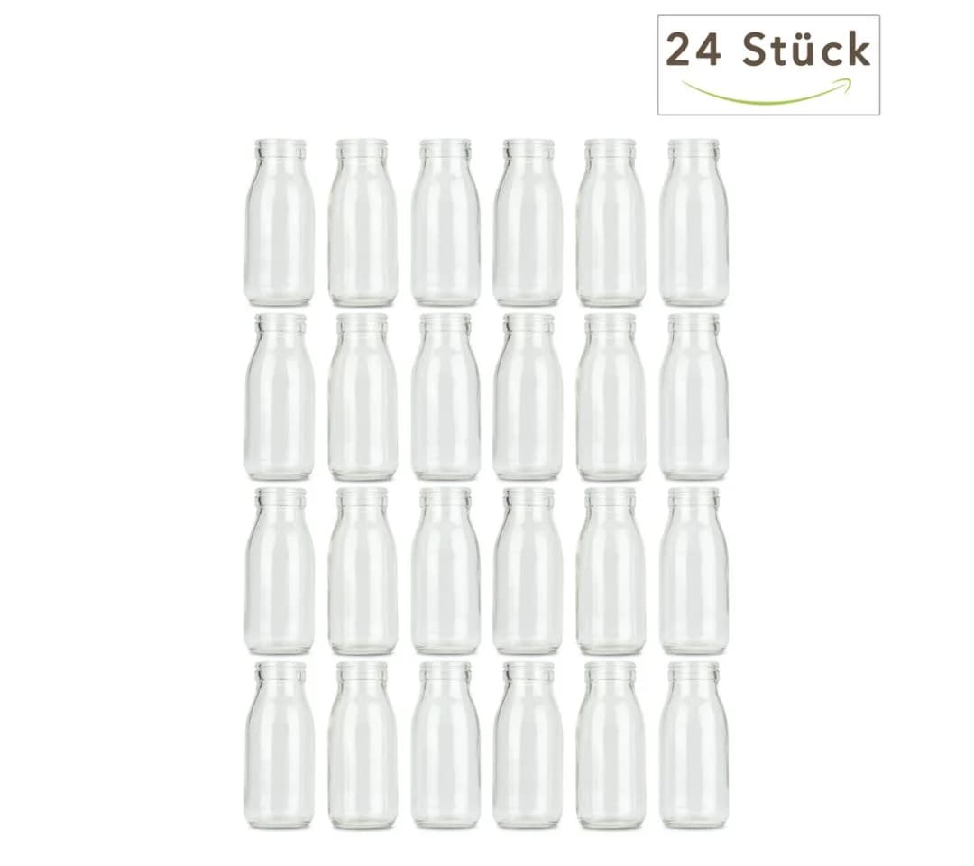 NaDeco Dekovase Glasfläschchen Transparent 24 Stück