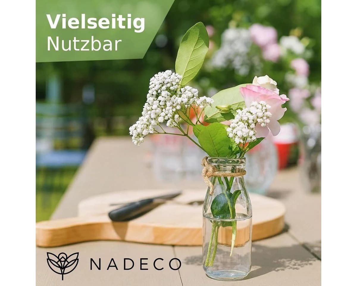 NaDeco Dekovase Glasflaschen 32 Stück 10,5 x 4,8cm