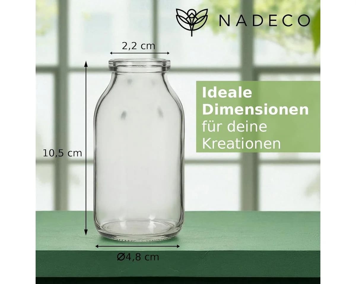 NaDeco Dekovase Glasflaschen 32 Stück 10,5 x 4,8cm - Bild 3