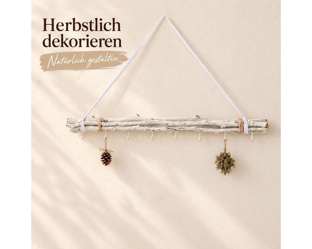 NaDeco Maulbeerzweige Dekobündel Weiß 80 cm mit Haken - Bild 3