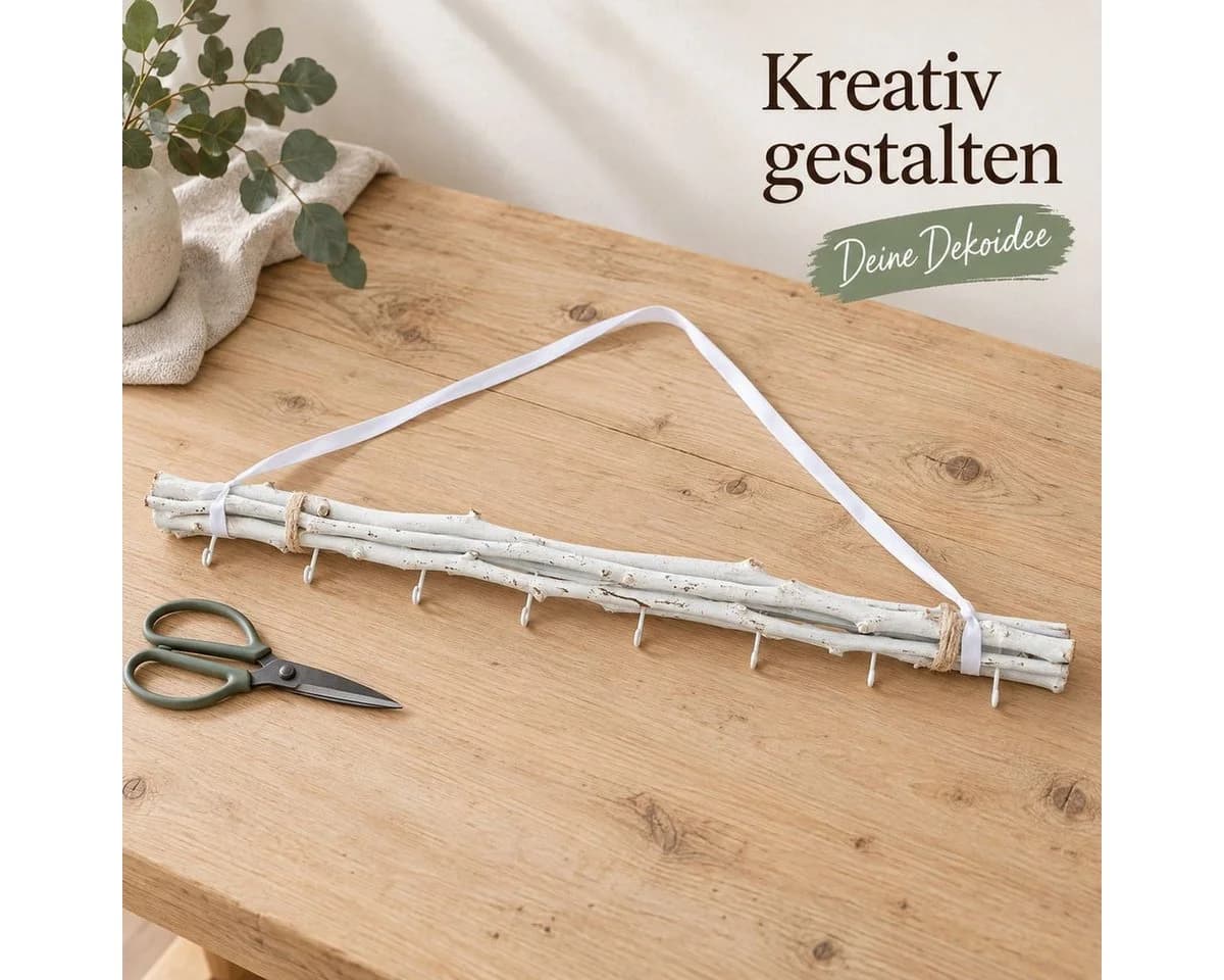 NaDeco Maulbeerzweige Dekobündel Weiß 80 cm mit Haken - Bild 4