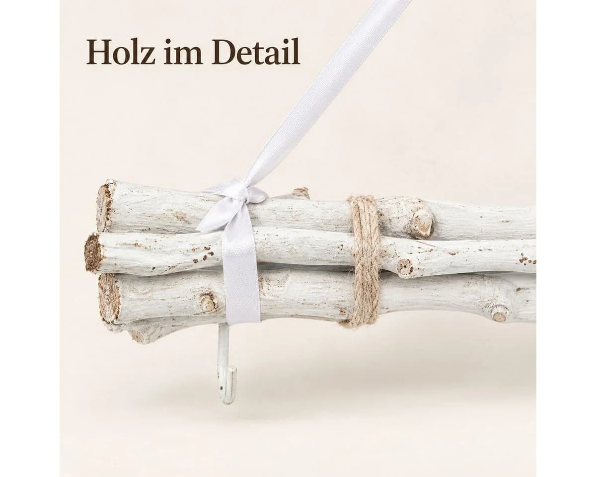 NaDeco Maulbeerzweige Dekobündel Weiß 80 cm mit Haken - Bild 5