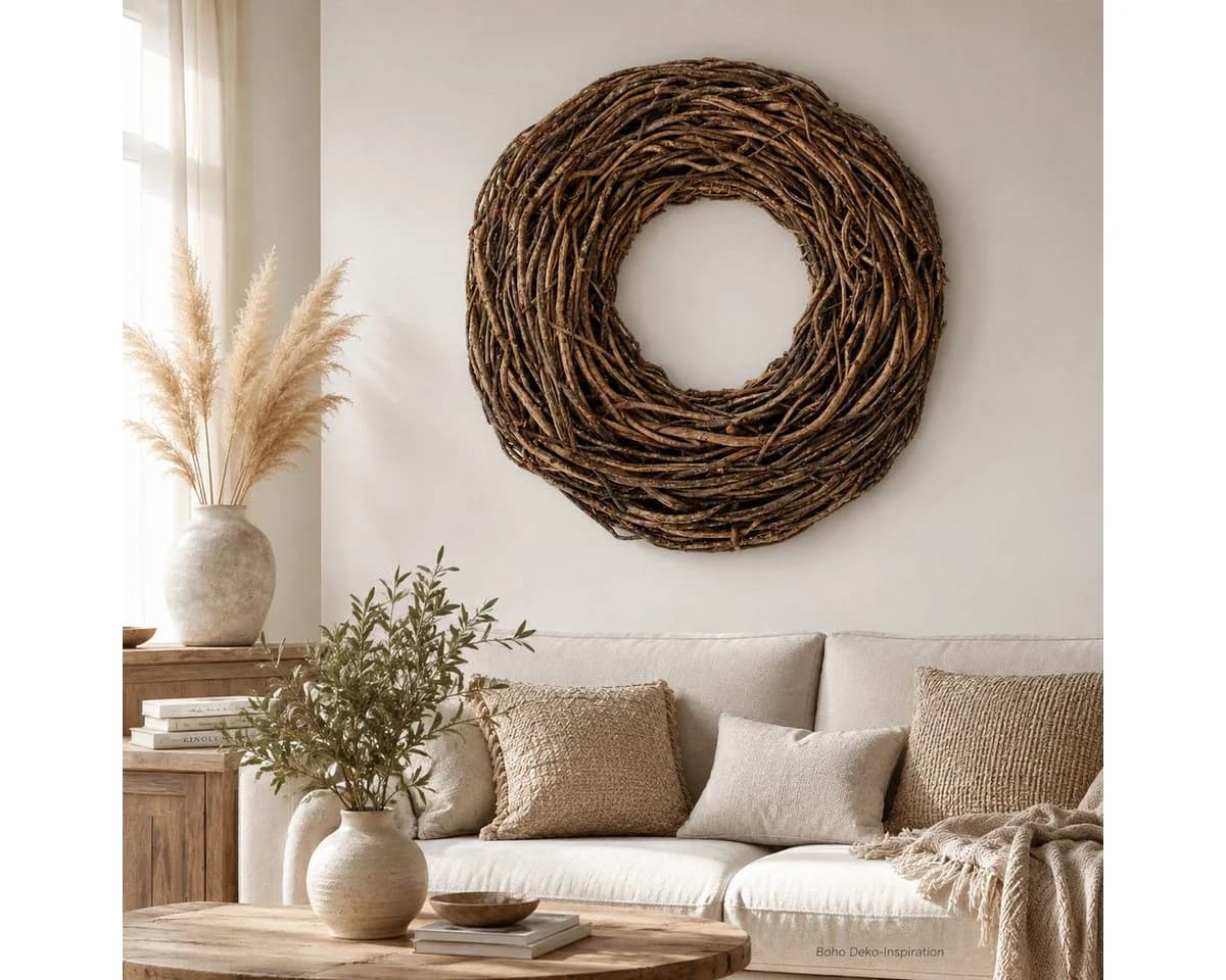 NaDeco Lianenkranz Rohling Natur 85 cm Basteldekoration - Bild 3
