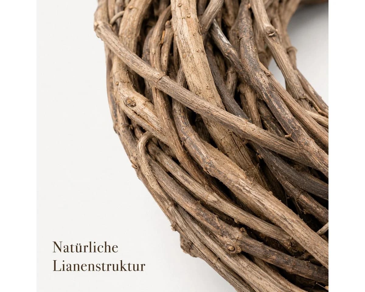 NaDeco Lianenkranz Rohling Natur 85 cm Basteldekoration - Bild 4
