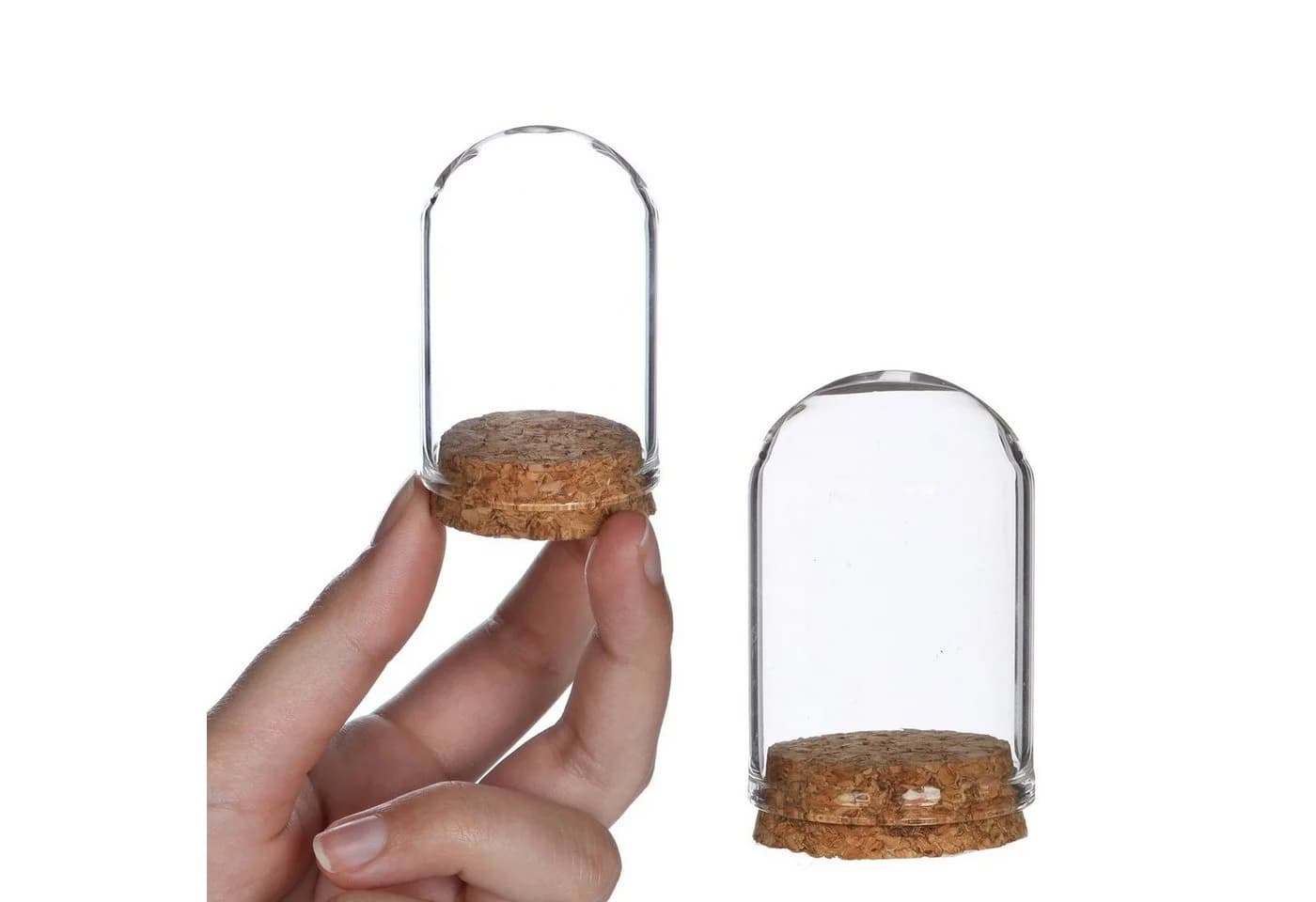 NaDeco Glasdom Mini mit Korksockel Transparent Braun - Bild 2