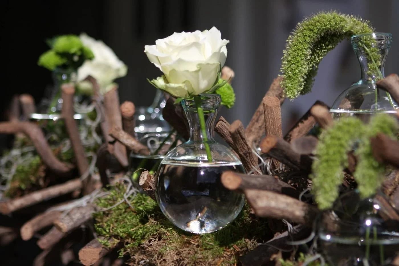 NaDeco Dekovase Kugelvase Glas 57mm 5 Stück Transparent