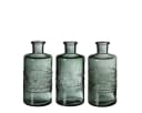 NaDeco Glasflasche Porto Dunkelgrün Dekovase Bild 1