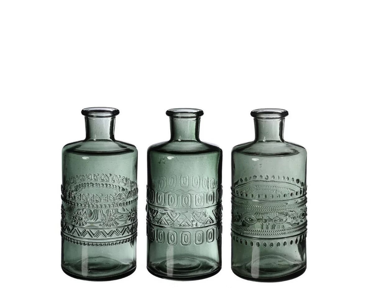 NaDeco Glasflasche Porto Dunkelgrün Dekovase