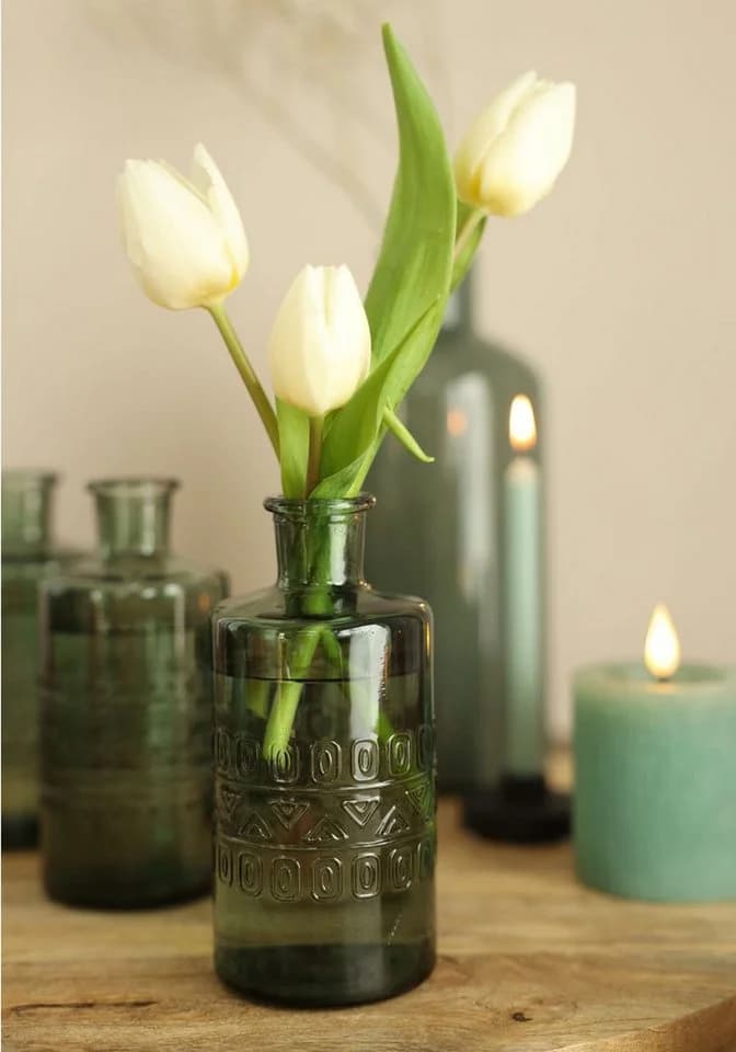 NaDeco Glasflasche Porto Dunkelgrün Dekovase - Bild 5